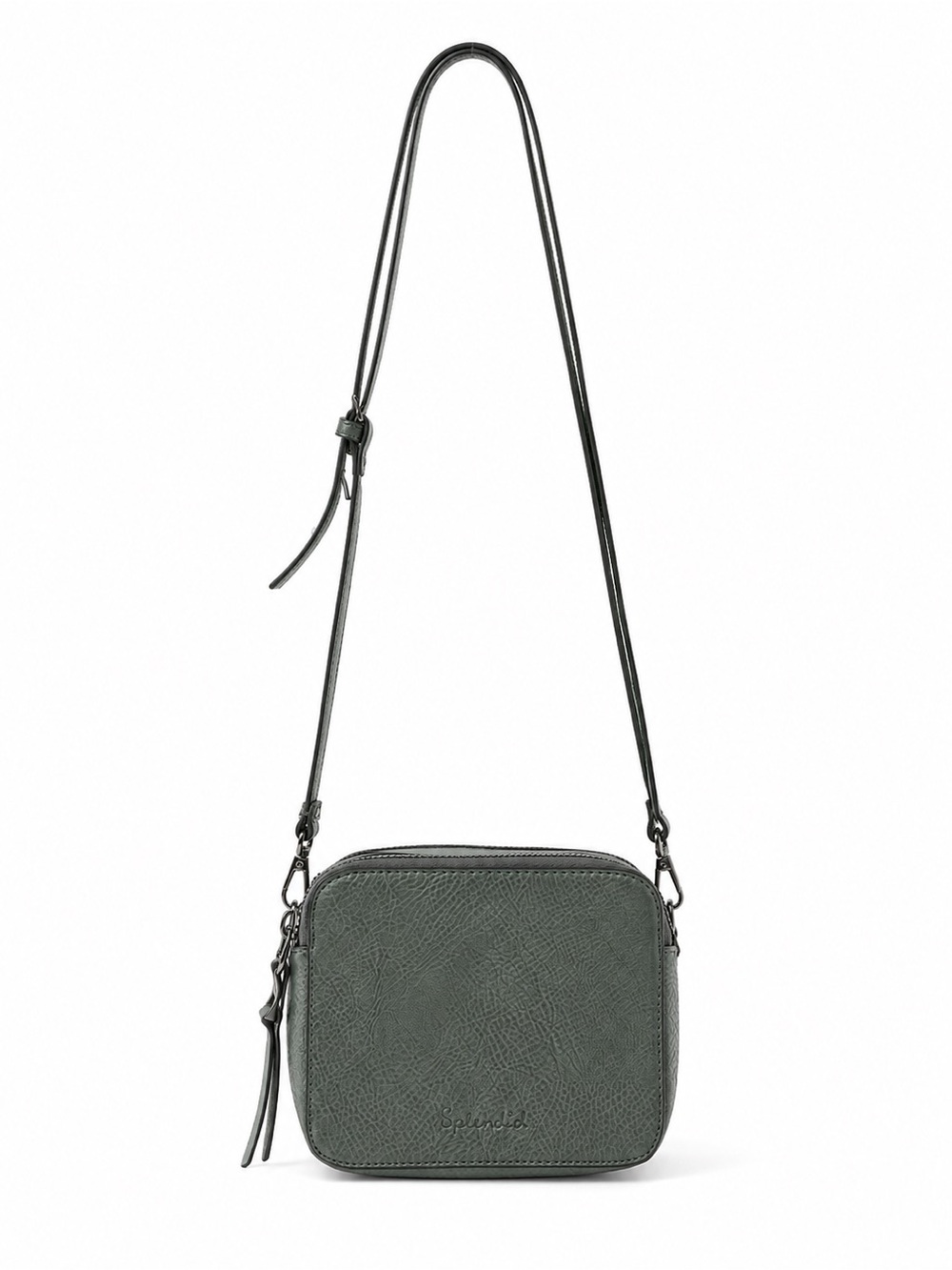 Compact Crossbody Bag in Dark Greens